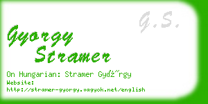 gyorgy stramer business card